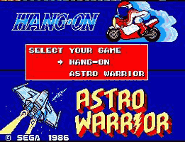 Hang On & Astro Warrior Title Screen